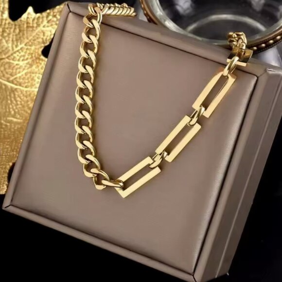 Authentic Louis Vuitton Gold Padlock W/ Unbranded Stainless Steel Chain&Bracelet - Picture 15 of 16